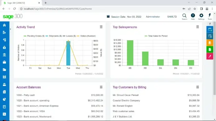 Sage Dashboard