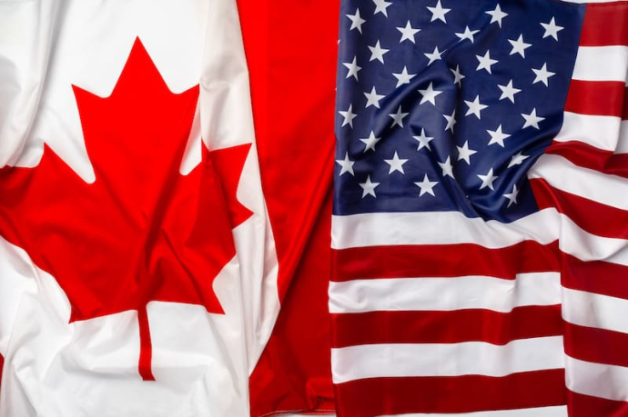 flag of canada and north america